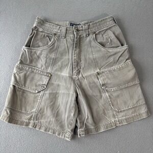 Vintage Cherokee Cargo Shorts Mens 30 Khaki 100% Cotton 90s Y2K Skater Grunge